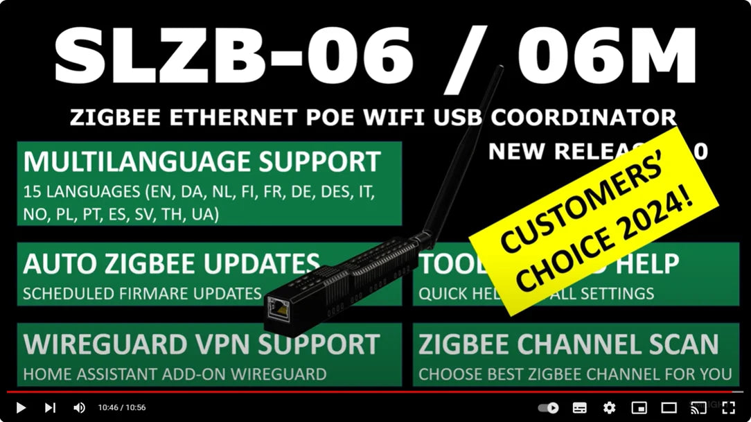 SMLIGHT SLZB-06 Zigbee 3.0 Gateway – Ethernet/USB/WiFi with PoE