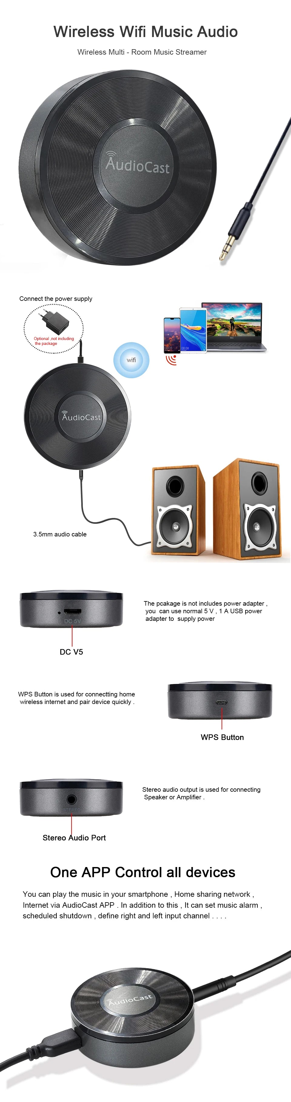 M5 AudioCast Wireless Music Receiver