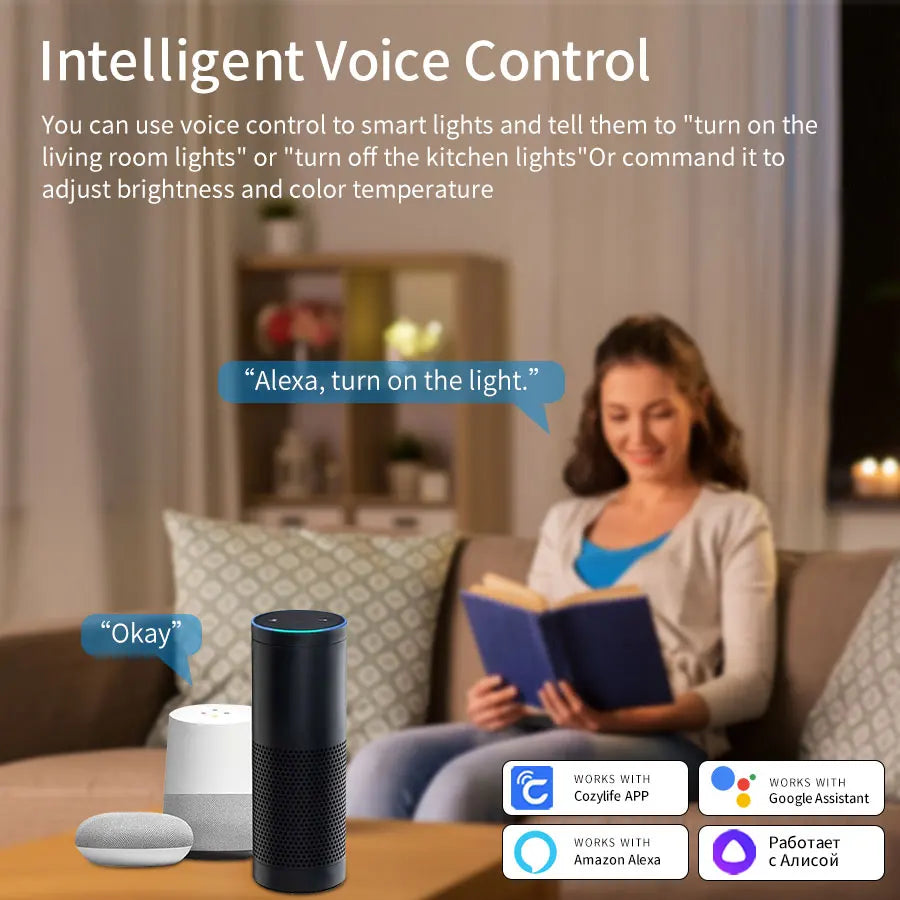 Smart WiFi 24W LED Ceiling Light Round Panel