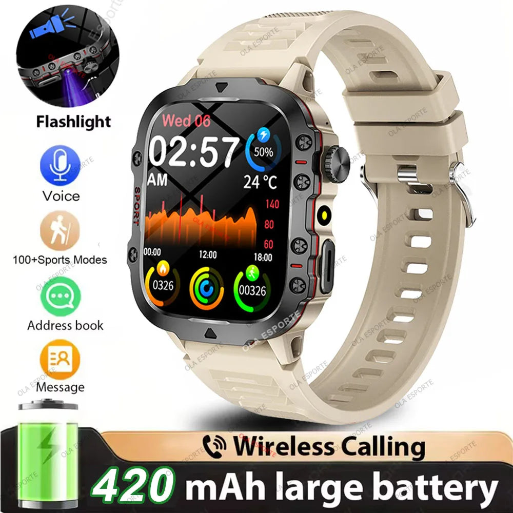 2025 Rugged Military GPS Smartwatch