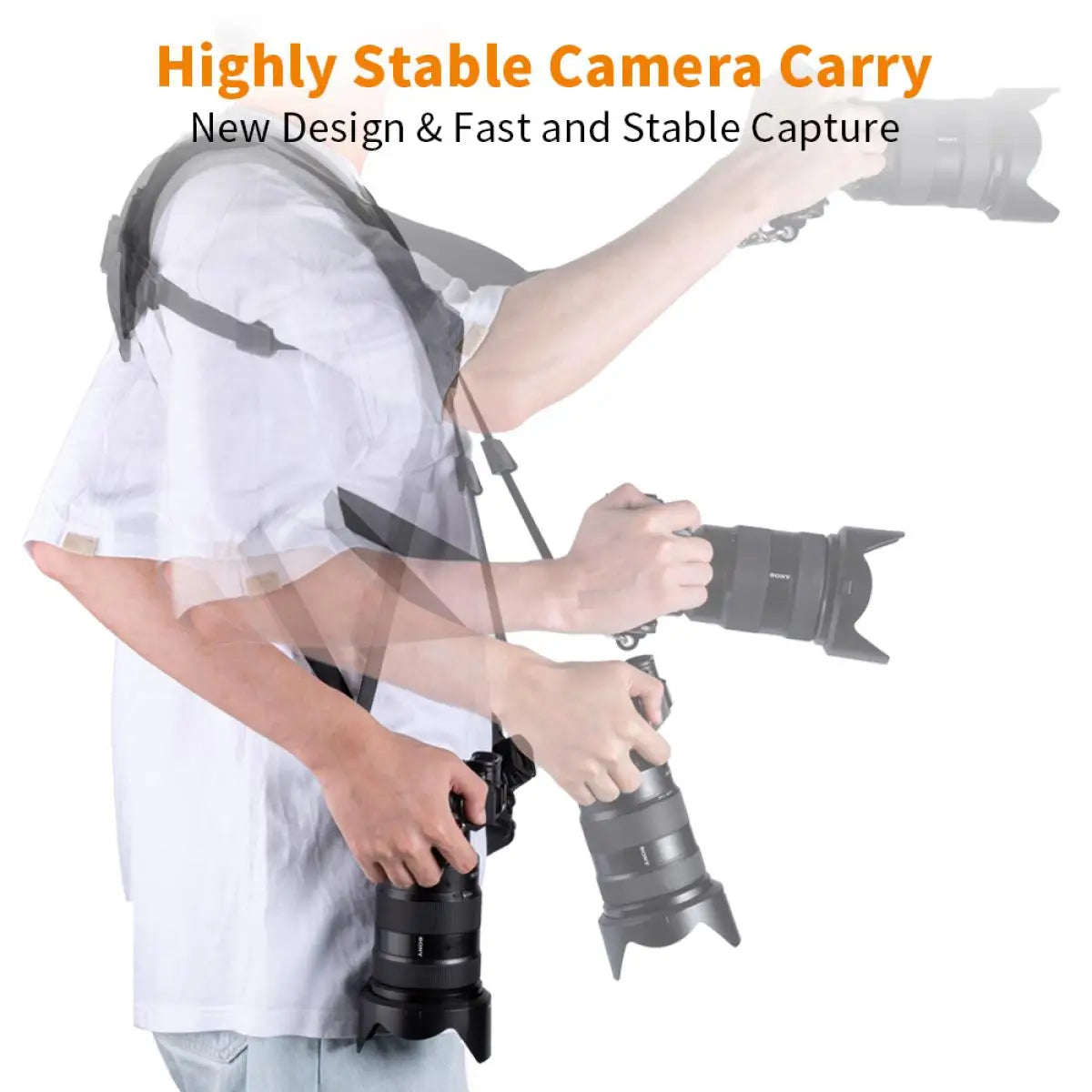 K Dual Shoulder Camera Strap – Quick Release Belt for DSLR & Camcorders