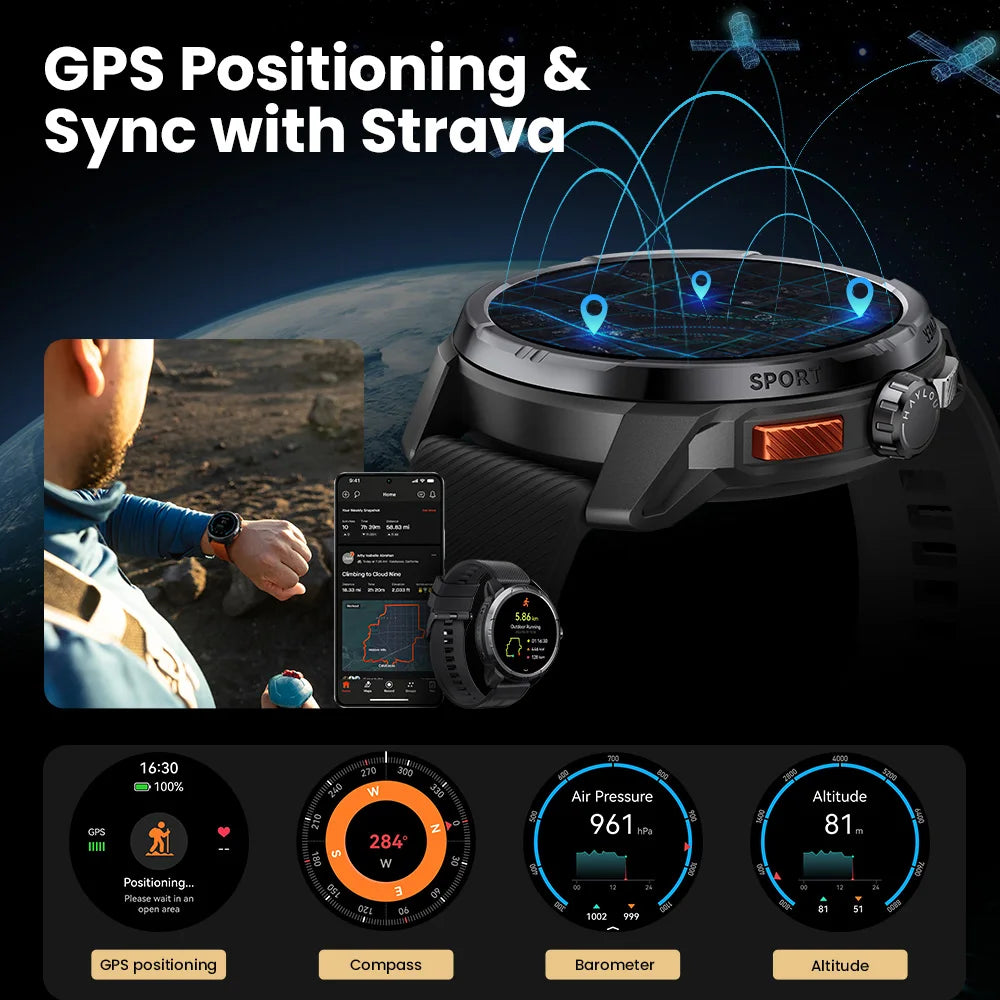 HAYLOU Solar Ultra GPS Smartwatch 1.6” AMOLED