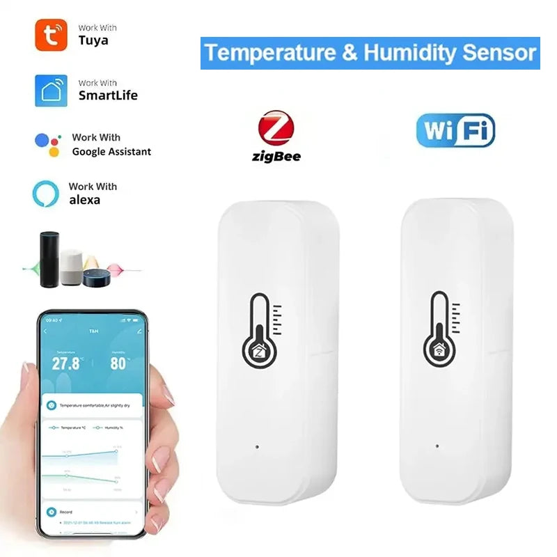 Tuya Zigbee WiFi Temp & Humidity Sensor – 2PCS
