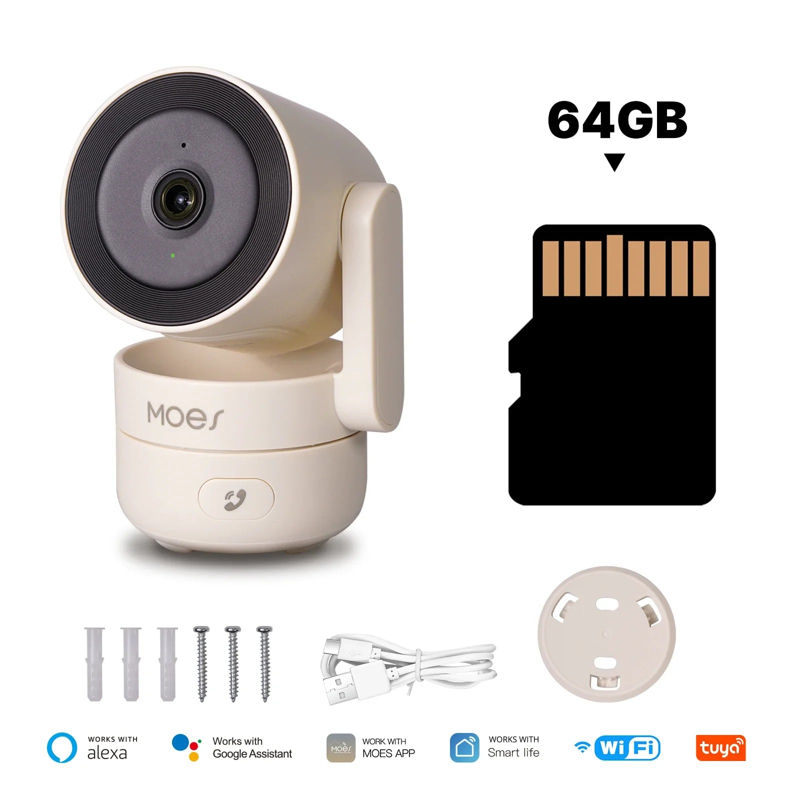 MOES Tuya Wi-Fi 6 Indoor 4MP HD Smart Security Camera