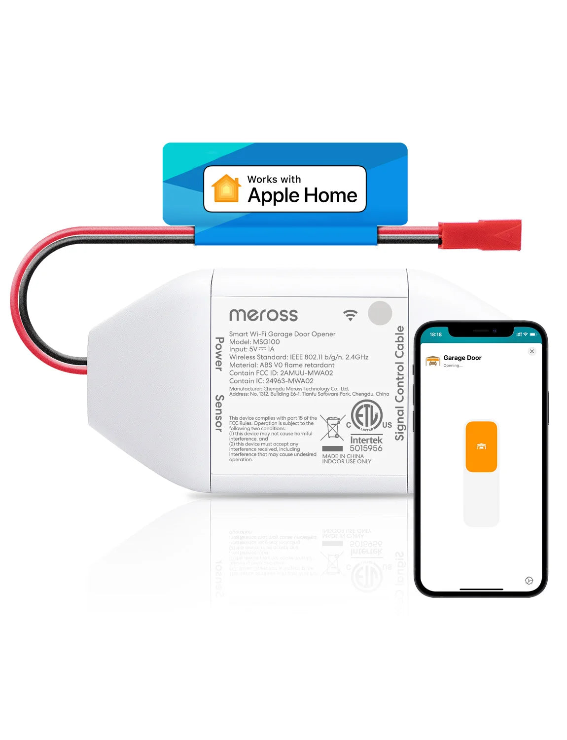 Meross Smart WiFi Garage Door Opener – HomeKit Compatible