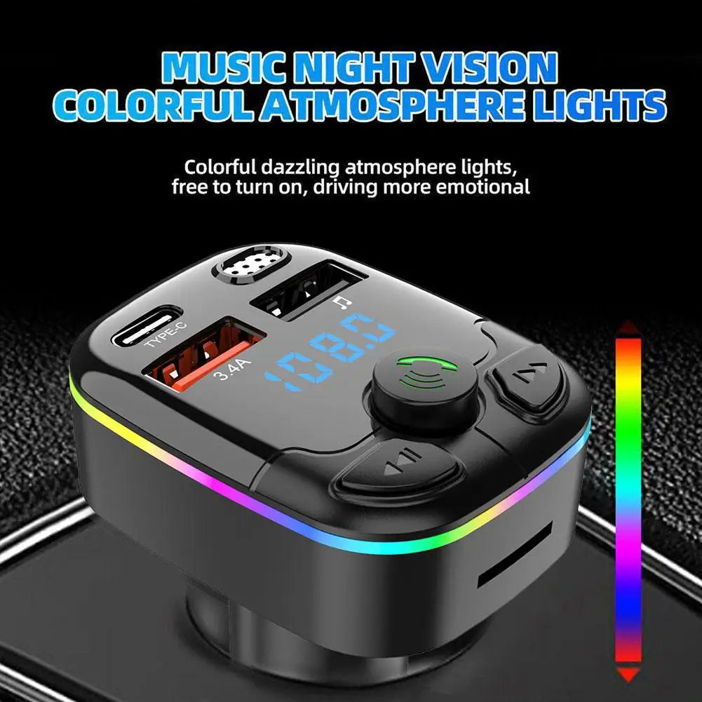 Bluetooth 5.0 FM Transmitter Car MP3 Player