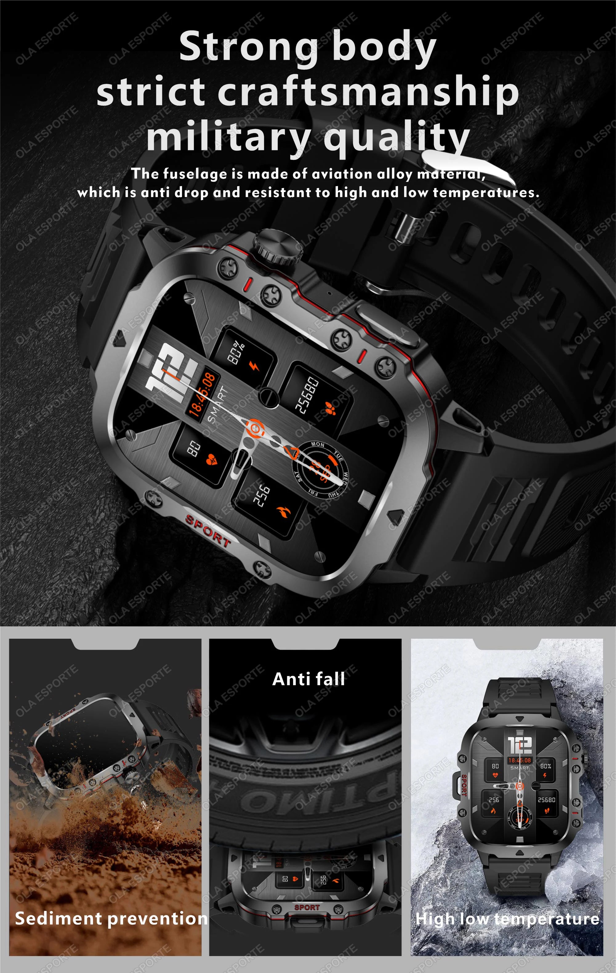 2025 Rugged Military GPS Smartwatch