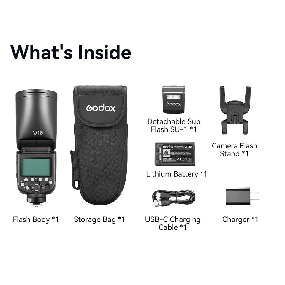Godox V1 Pro TTL Round Head Camera Flash