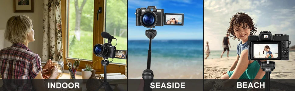 NBD 4K 48MP Digital Camera with Mic & Dual Lenses – Photography & Video