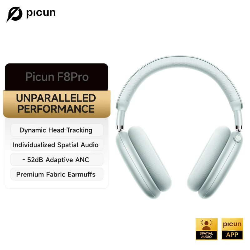 Picun F8 Pro ANC Wireless Headphones with 3D Audio