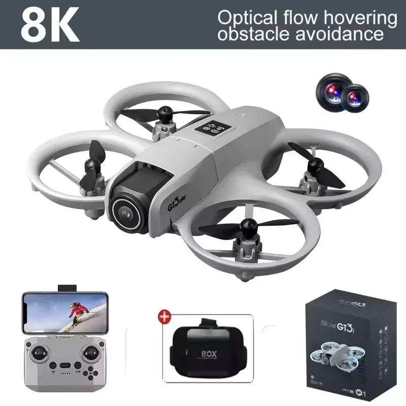 GT3 8K Dual-Camera GPS Drone – Foldable FPV Quadcopter