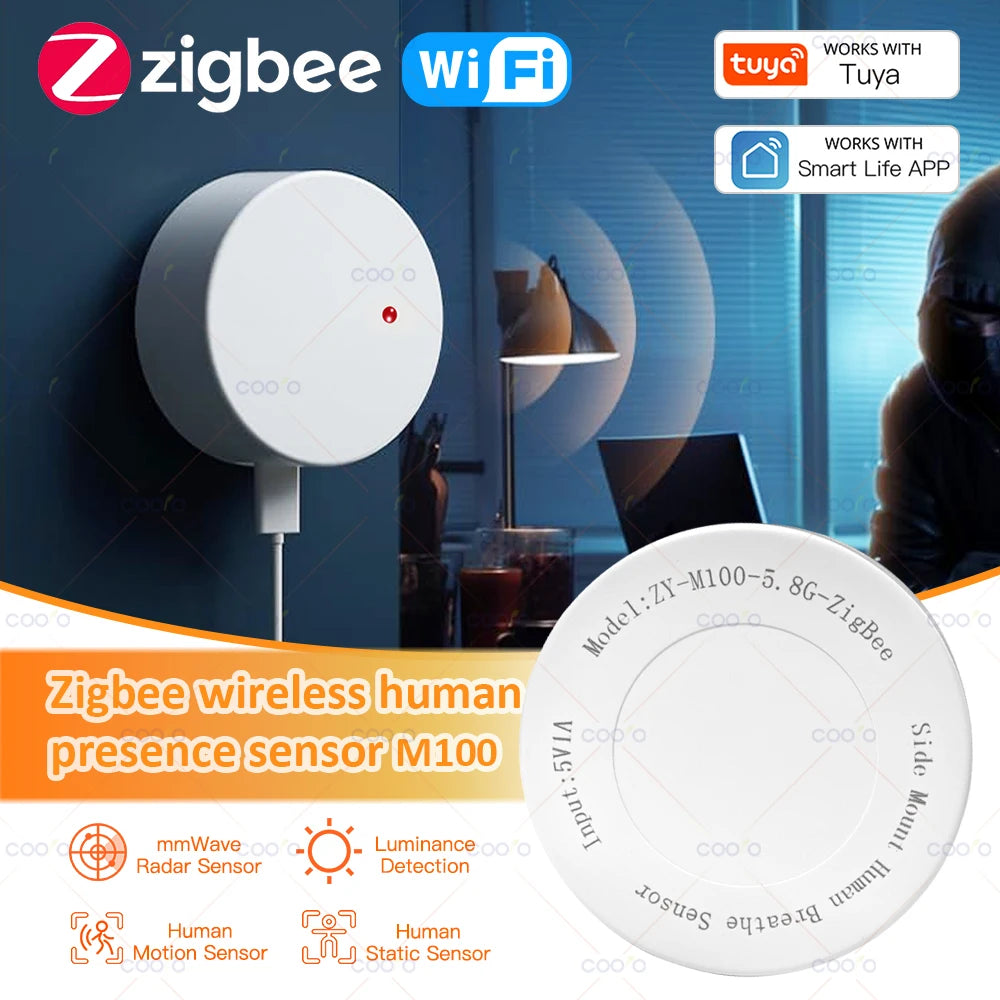 ZigBee WiFi mmWave Motion Sensor – Smart Human Presence Detector