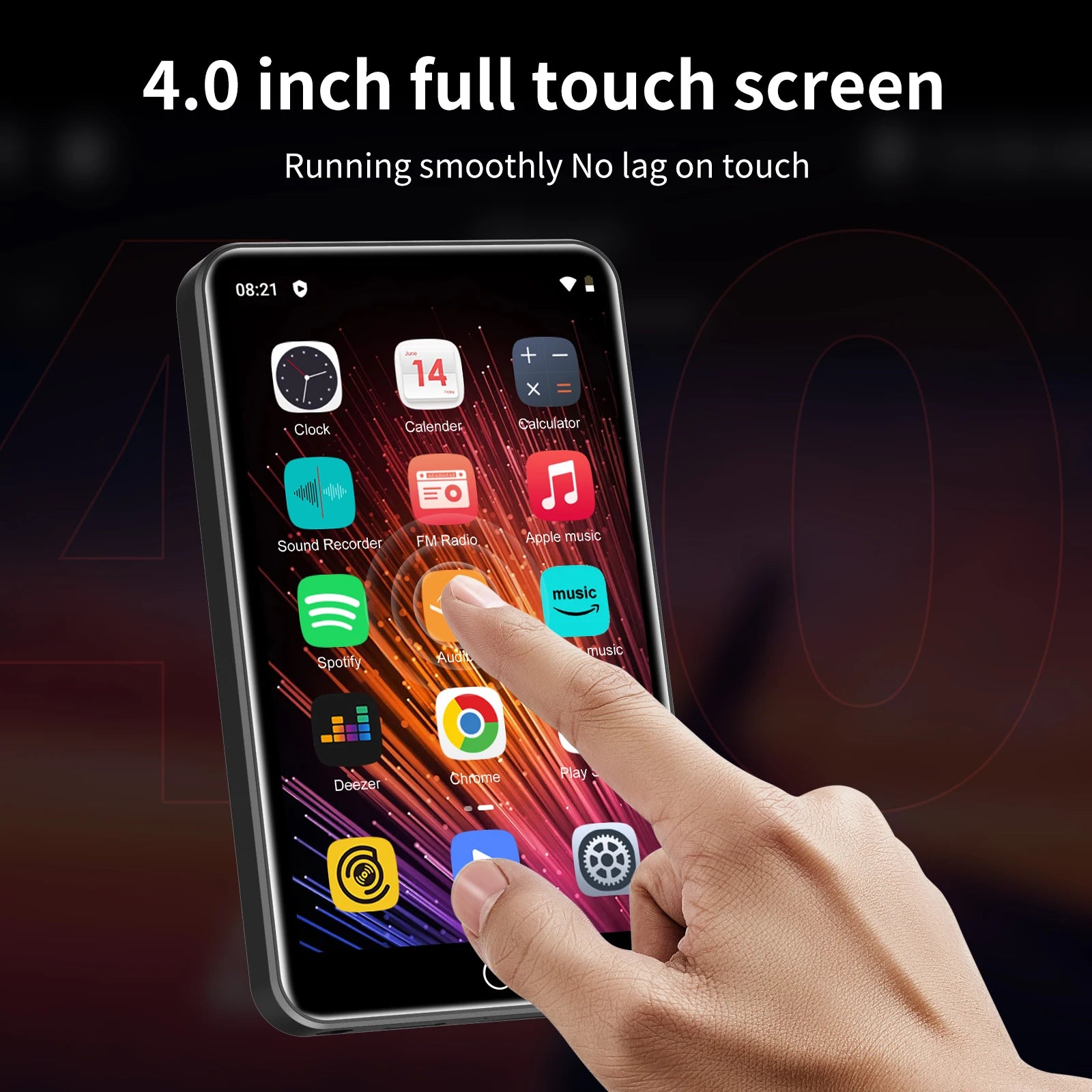 ZAQE Bluetooth & WiFi MP3/MP4 Player with App Support