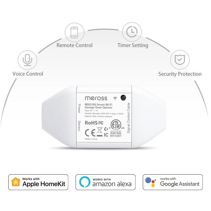 Meross Smart WiFi Garage Door Opener – HomeKit Compatible