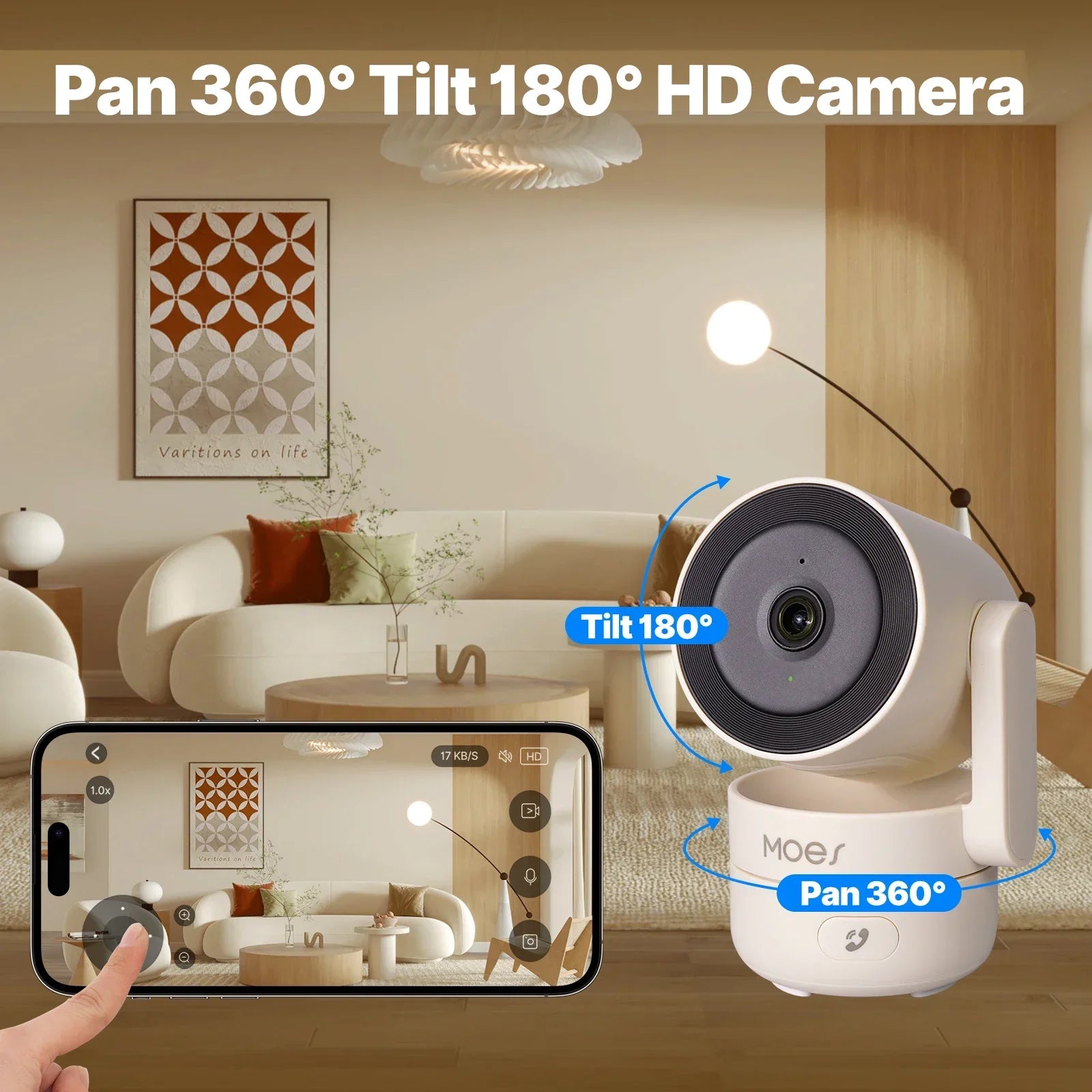 MOES Tuya Wi-Fi 6 Indoor 4MP HD Smart Security Camera