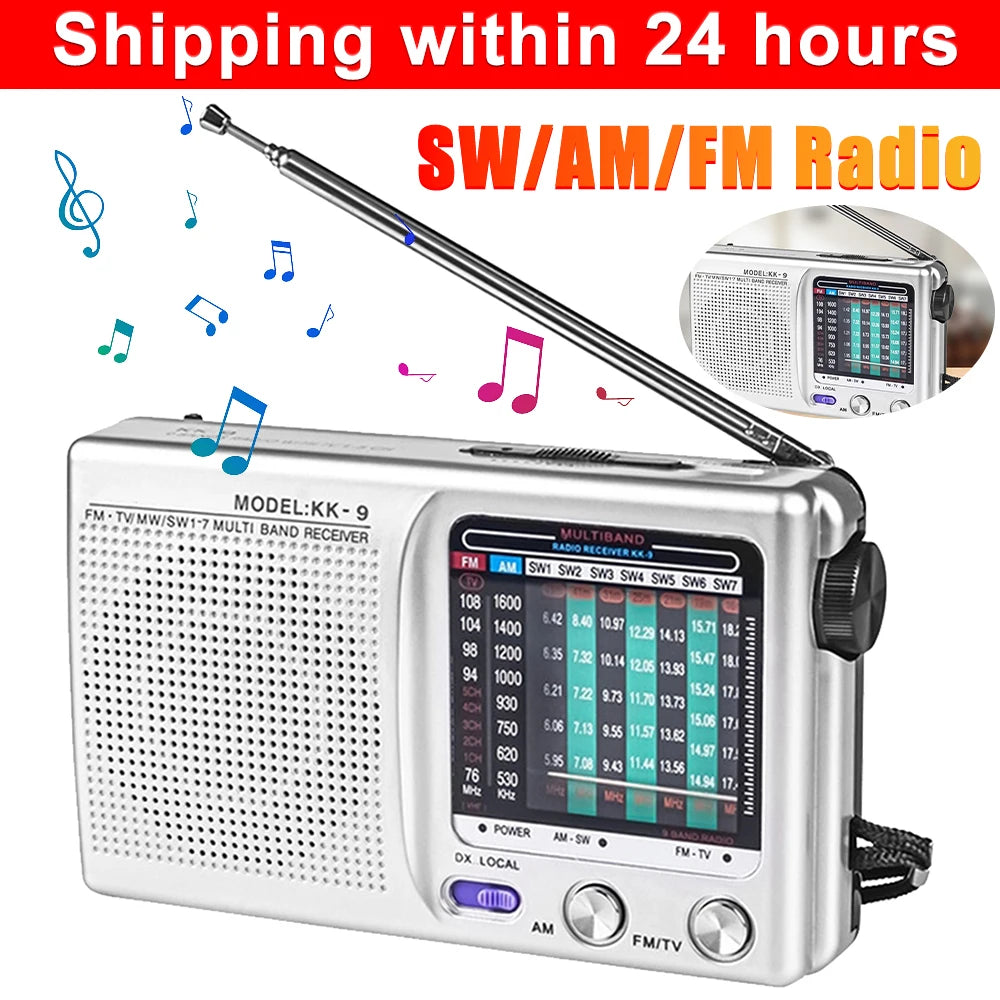 Mini Portable AM/FM/SW Handheld Radio with Speaker