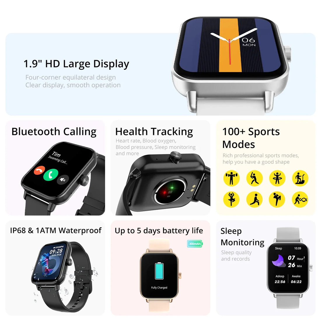 COLMI P81 Smart Watch with Voice Calling & 1.9" Display