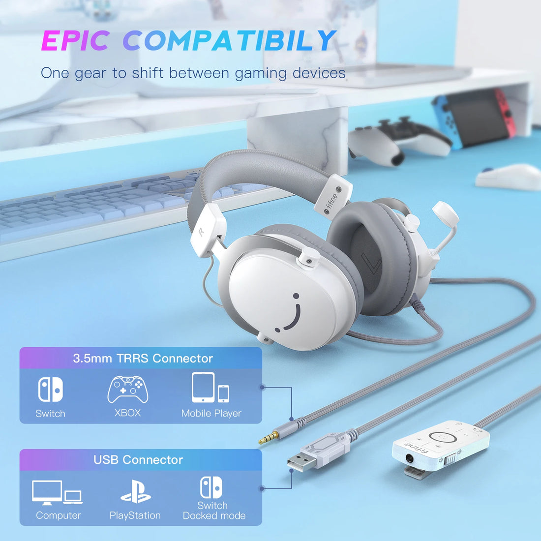 FIFINE Ampligame H9W Gaming Headset – 7.1 Surround
