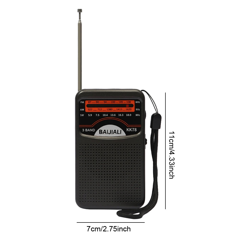 Mini Portable AM/FM/SW Handheld Radio with Speaker