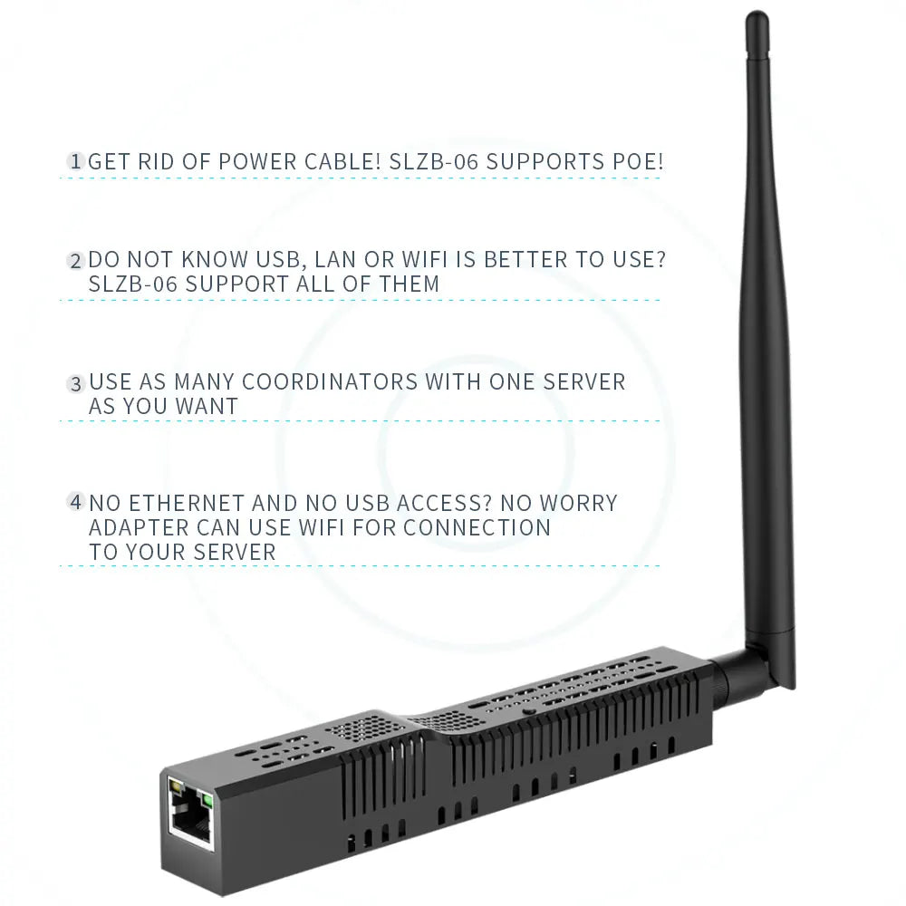 SMLIGHT SLZB-06 Zigbee 3.0 Gateway – Ethernet/USB/WiFi with PoE