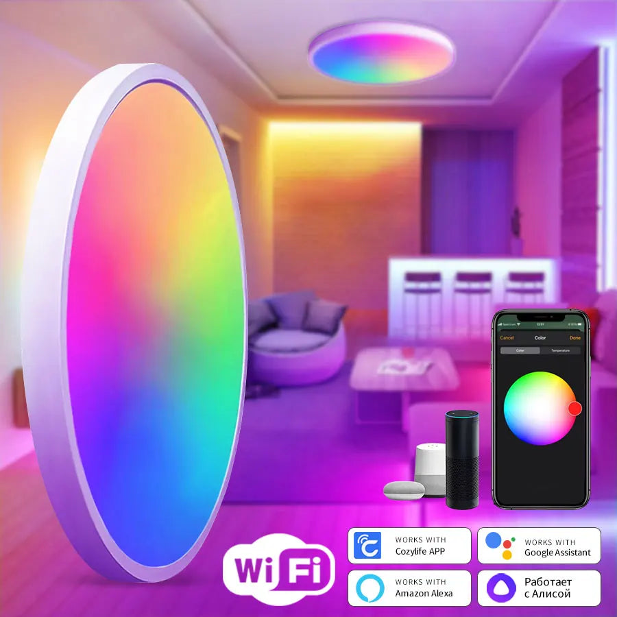 Smart WiFi 24W LED Ceiling Light Round Panel