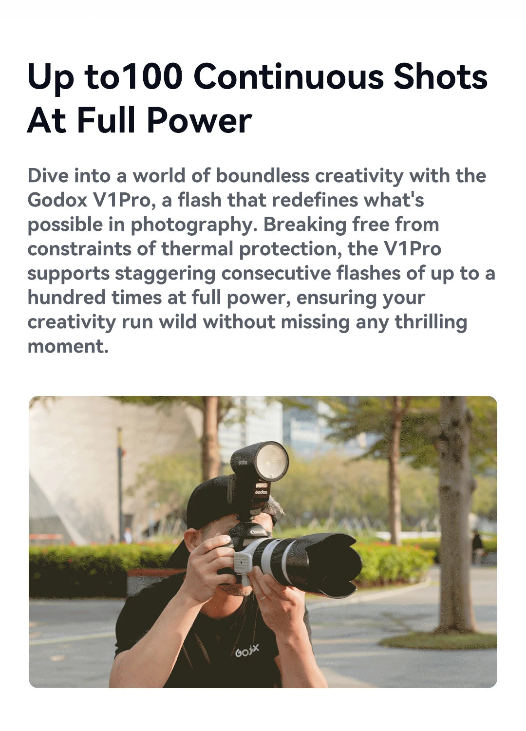 Godox V1 Pro TTL Round Head Camera Flash