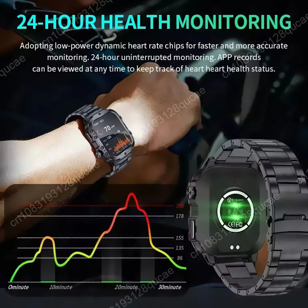 2025 Rugged Military GPS Smartwatch