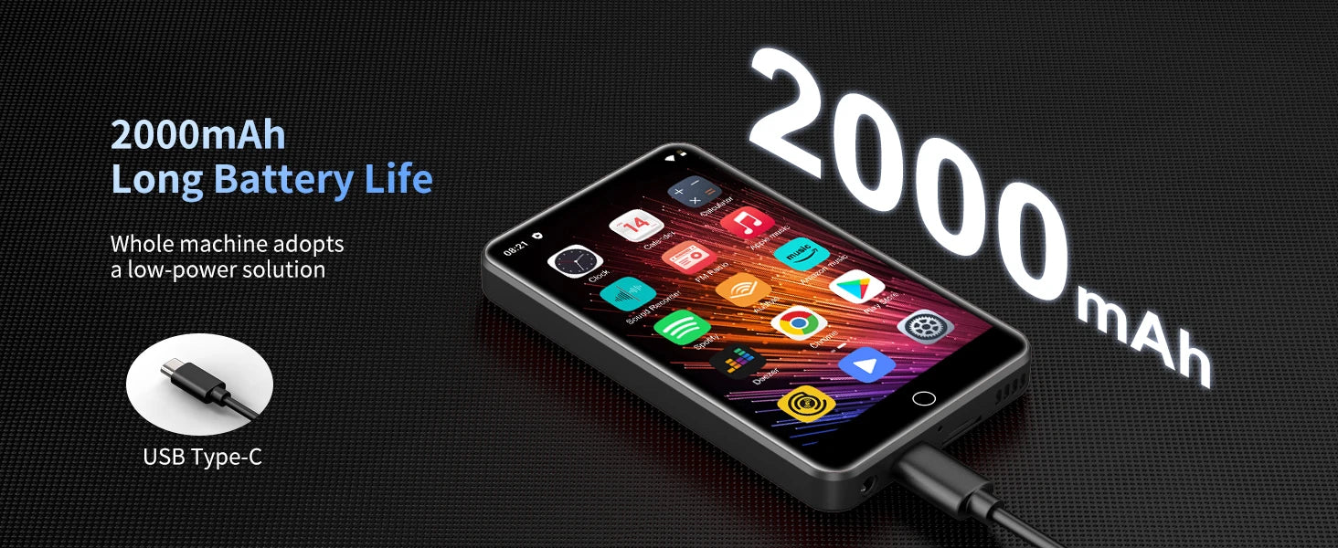 ZAQE Bluetooth & WiFi MP3/MP4 Player with App Support