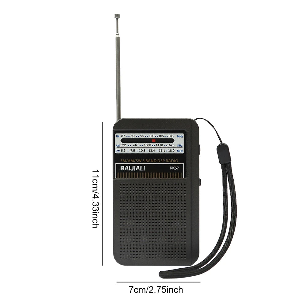 Mini Portable AM/FM/SW Handheld Radio with Speaker