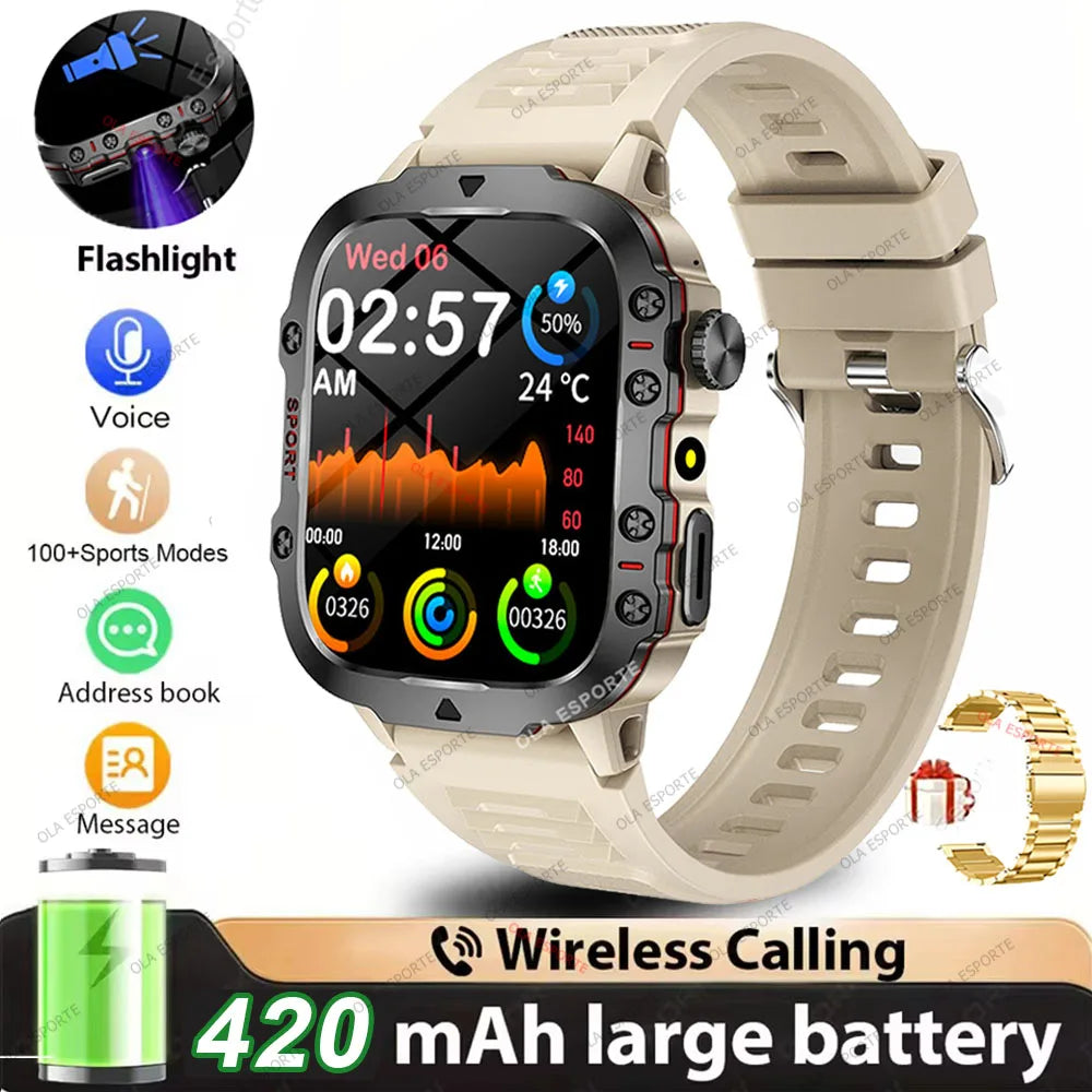 2025 Rugged Military GPS Smartwatch