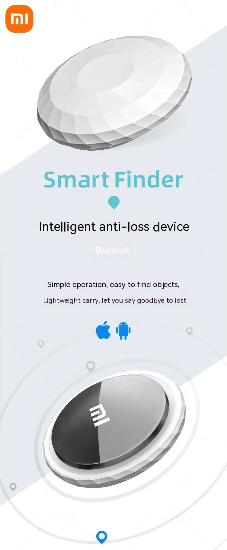 Xiaomi Bluetooth Smart Tracker – 4-Pack Mini Anti-Lost Device
