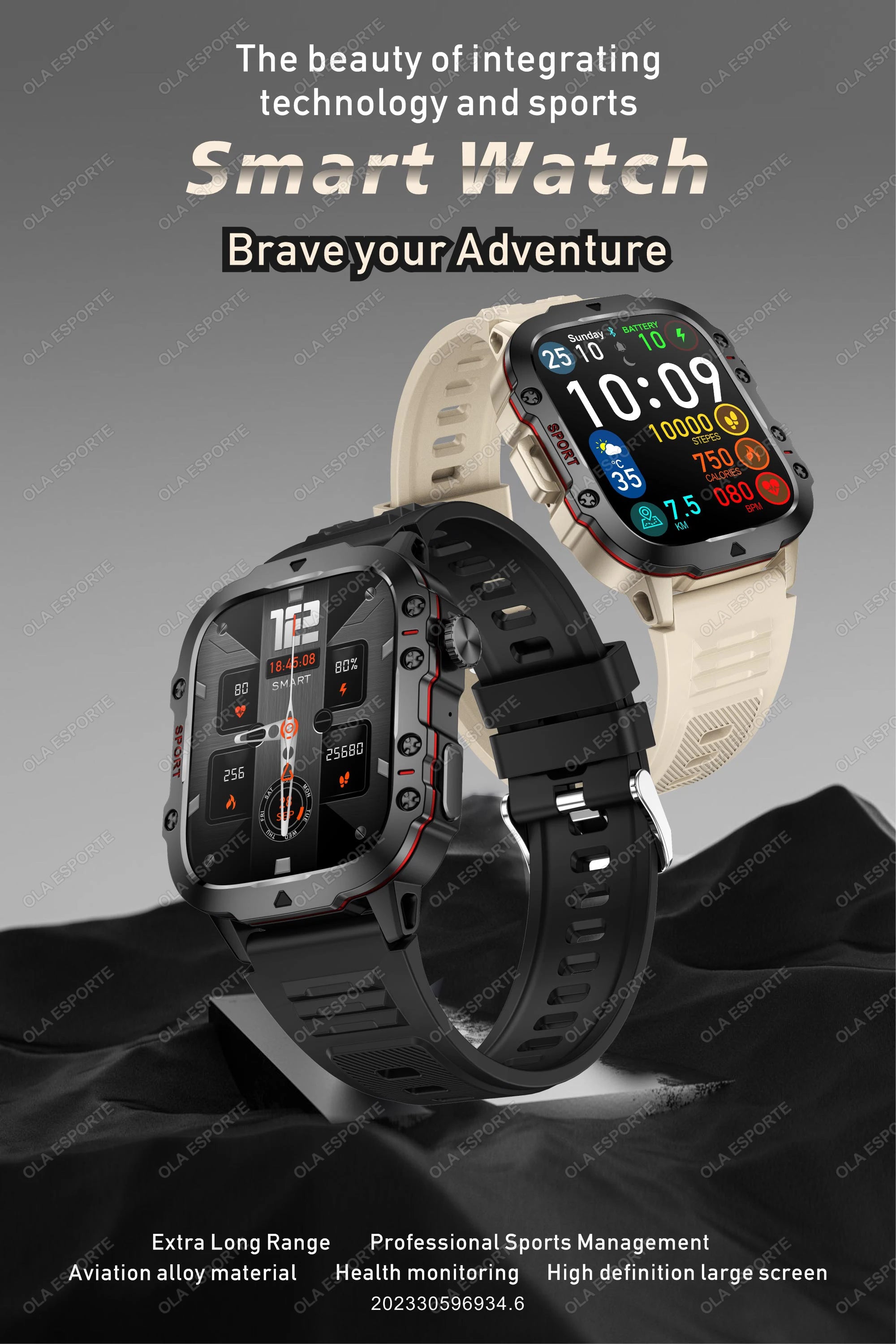 2025 Rugged Military GPS Smartwatch