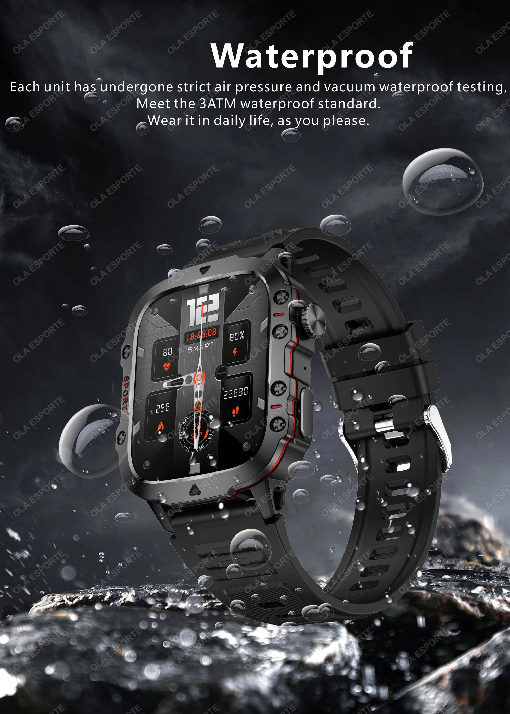 2025 Rugged Military GPS Smartwatch