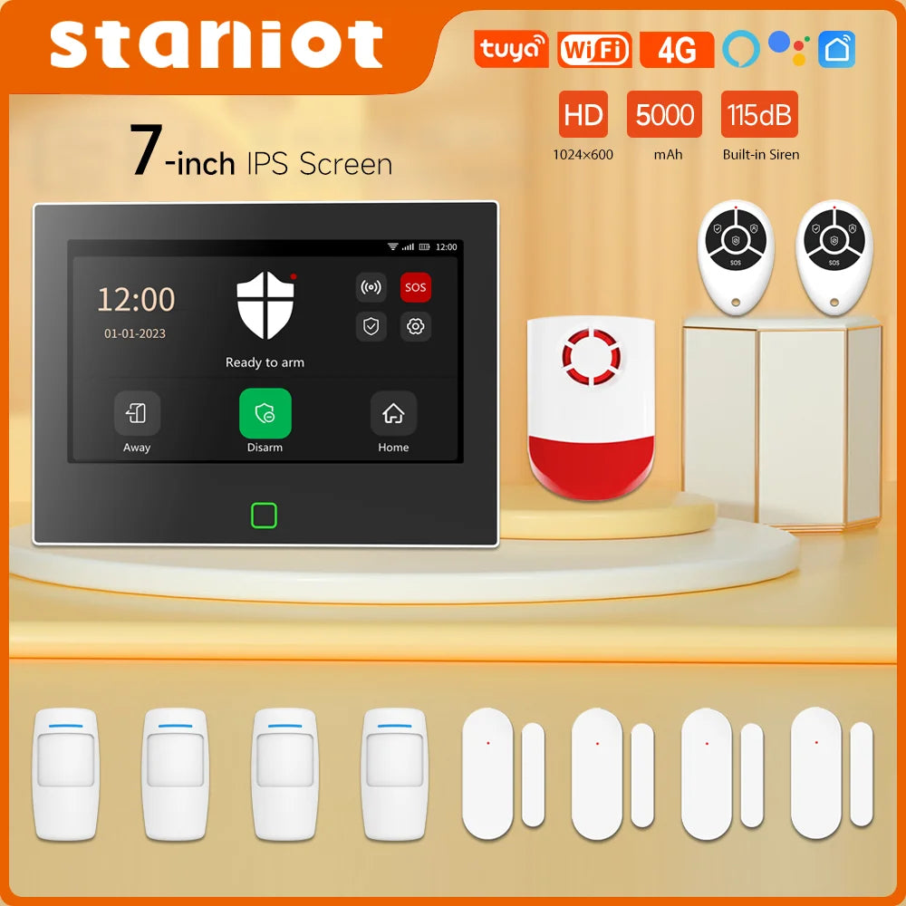 Staniot 7" WiFi 4G Smart Home Alarm System