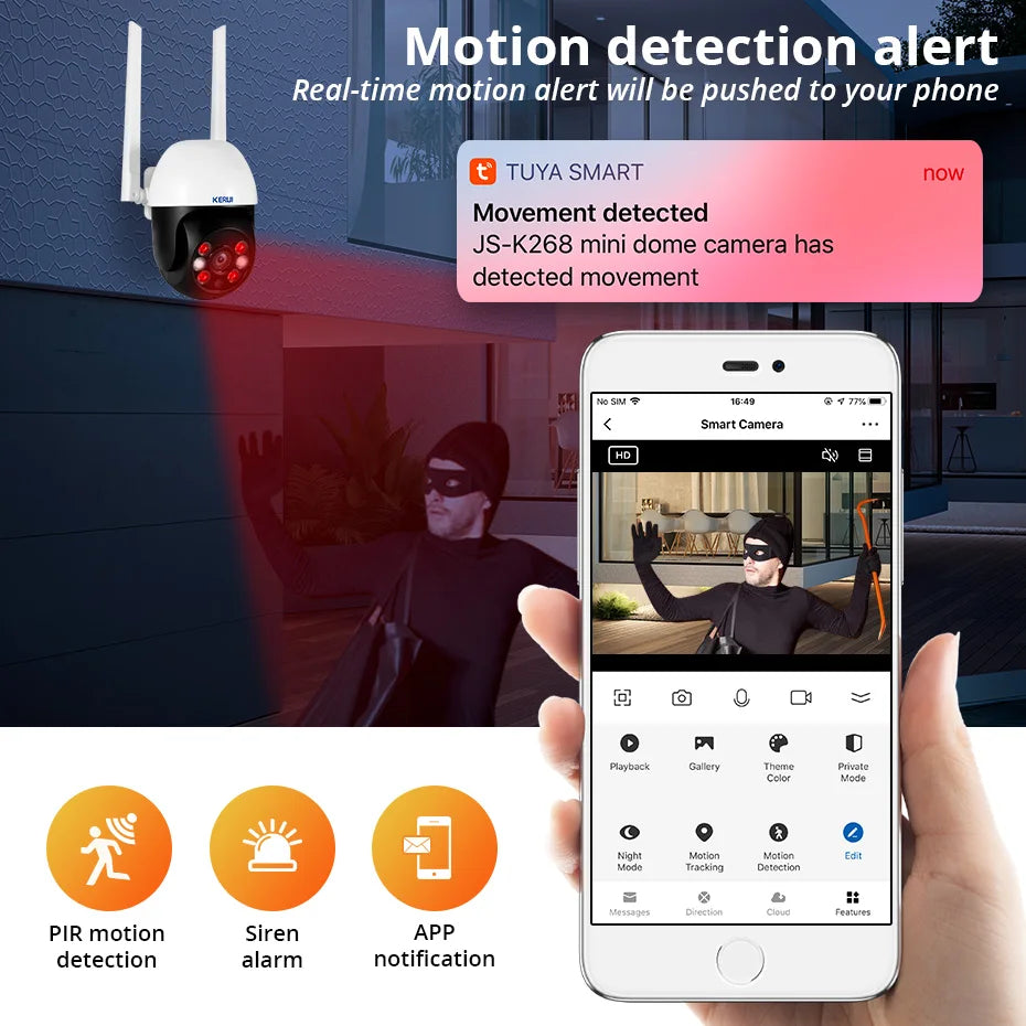 KERUI 4K/5K PTZ WiFi Smart Security Camera