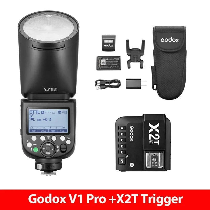 Godox V1 Pro TTL Round Head Camera Flash