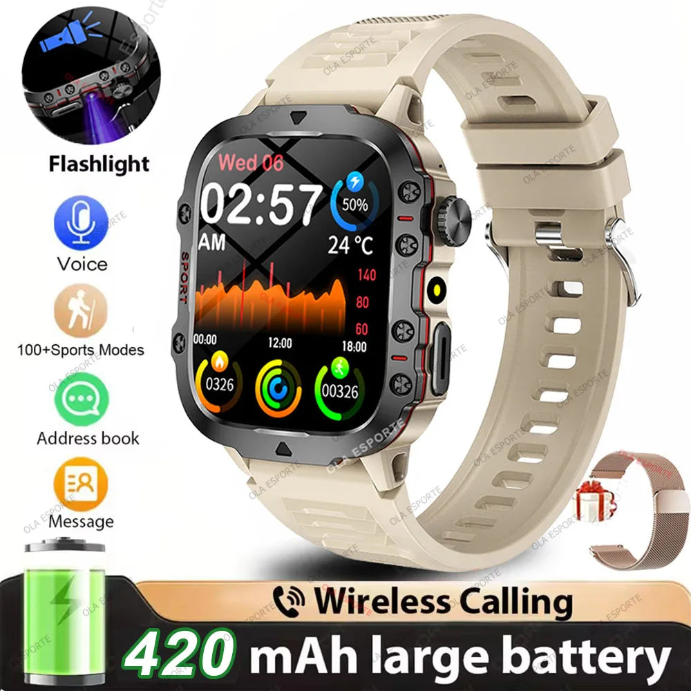 2025 Rugged Military GPS Smartwatch