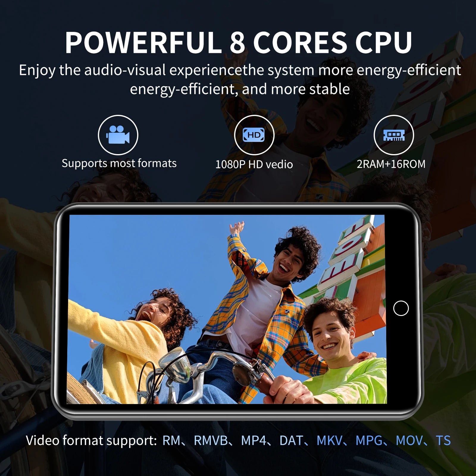 ZAQE Bluetooth & WiFi MP3/MP4 Player with App Support