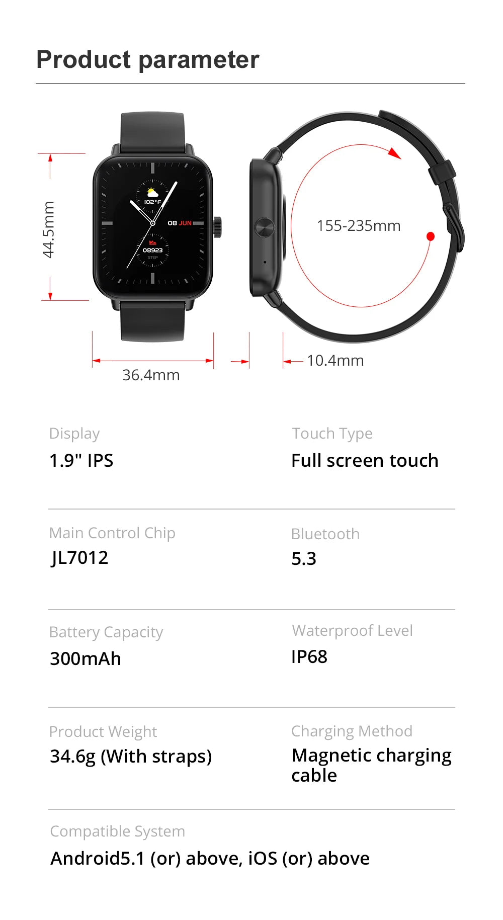 COLMI P81 Smart Watch with Voice Calling & 1.9" Display