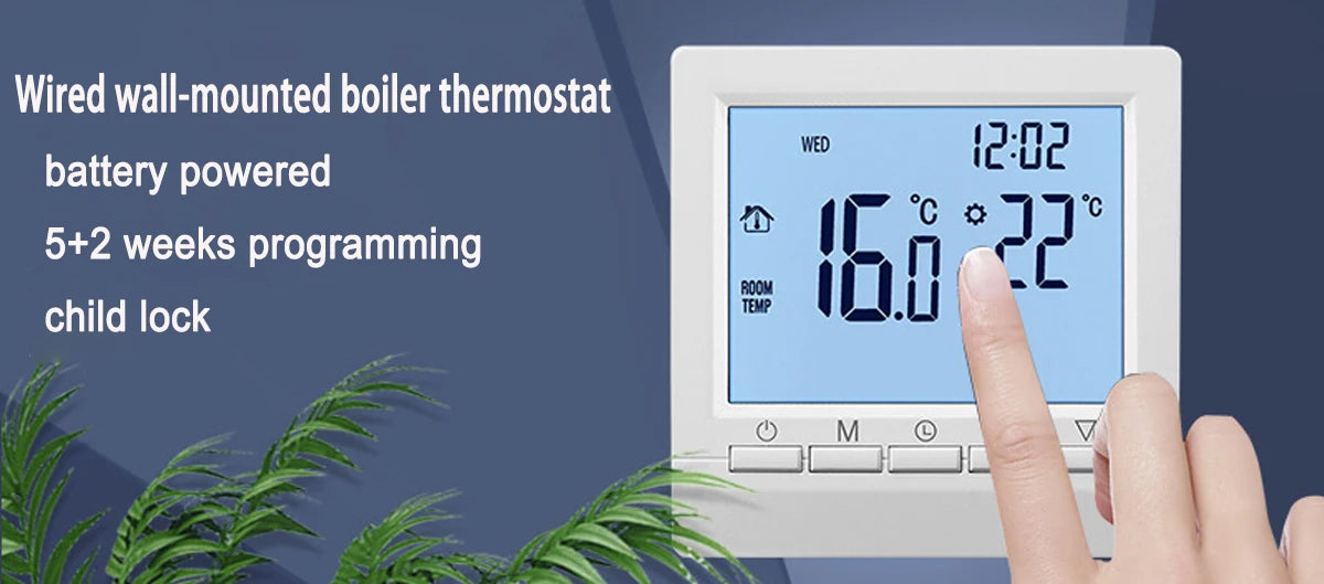 Smart Thermostat Hygrometer with Child Lock & Backlight