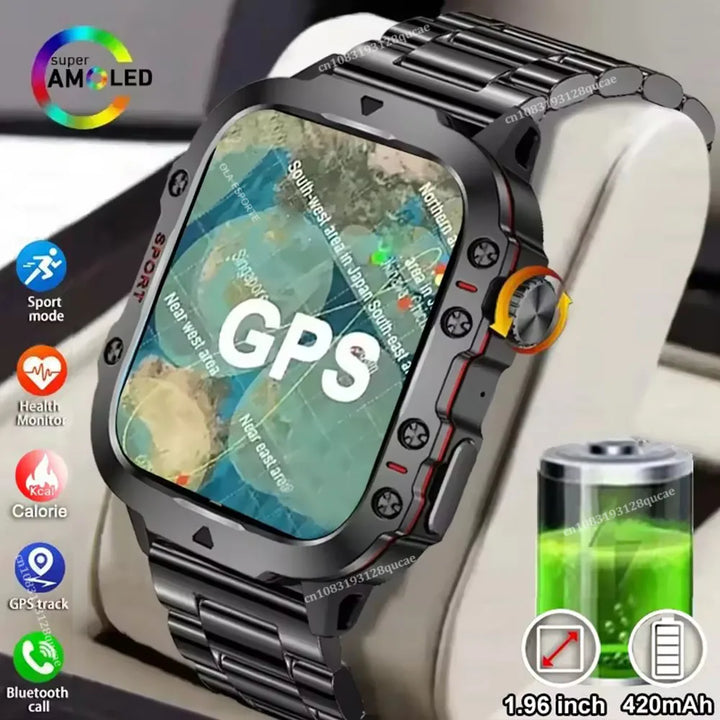 2025 Rugged Military GPS Smartwatch