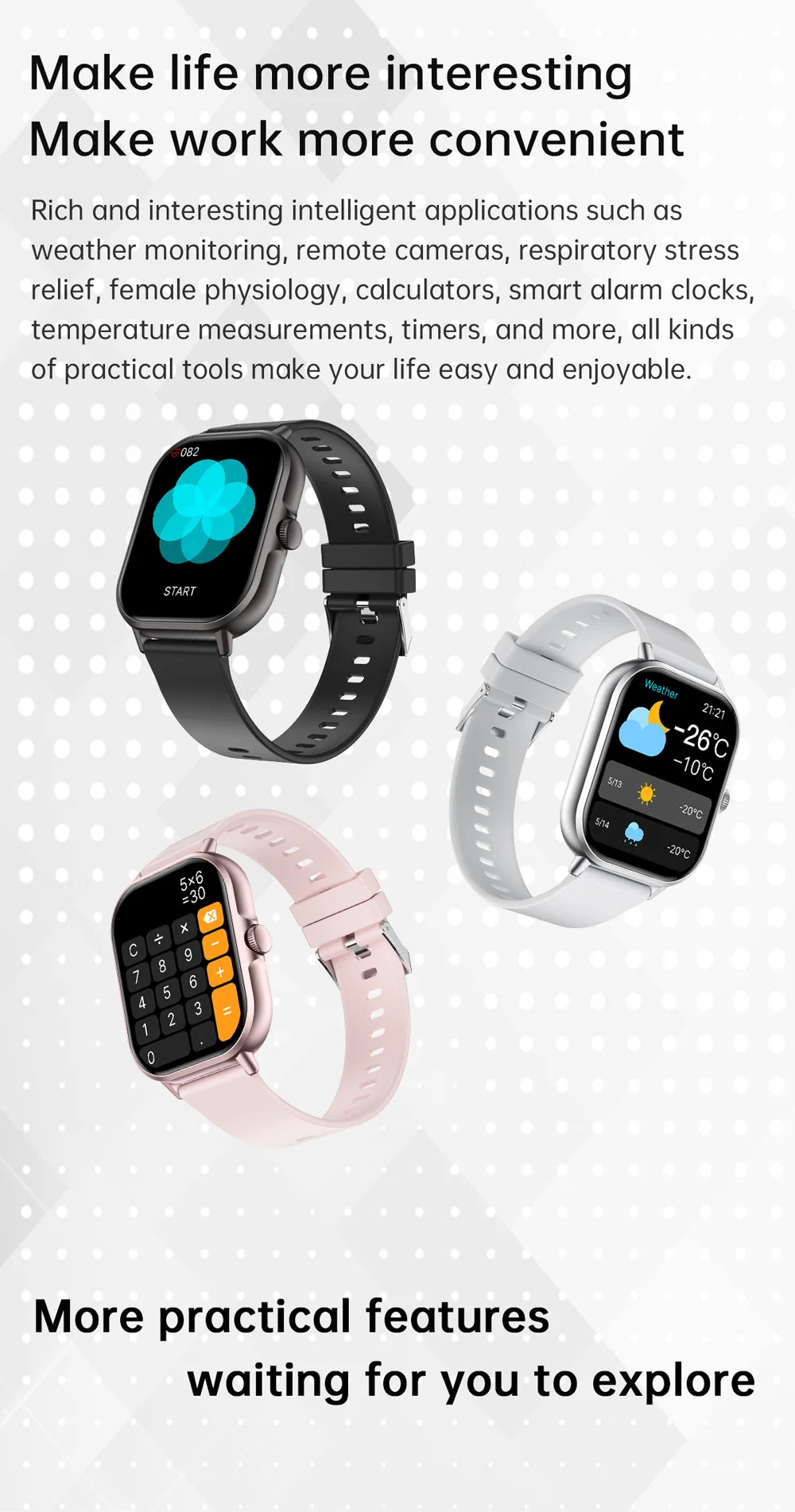 2025 2.01" Smartwatch with Bluetooth & Fitness