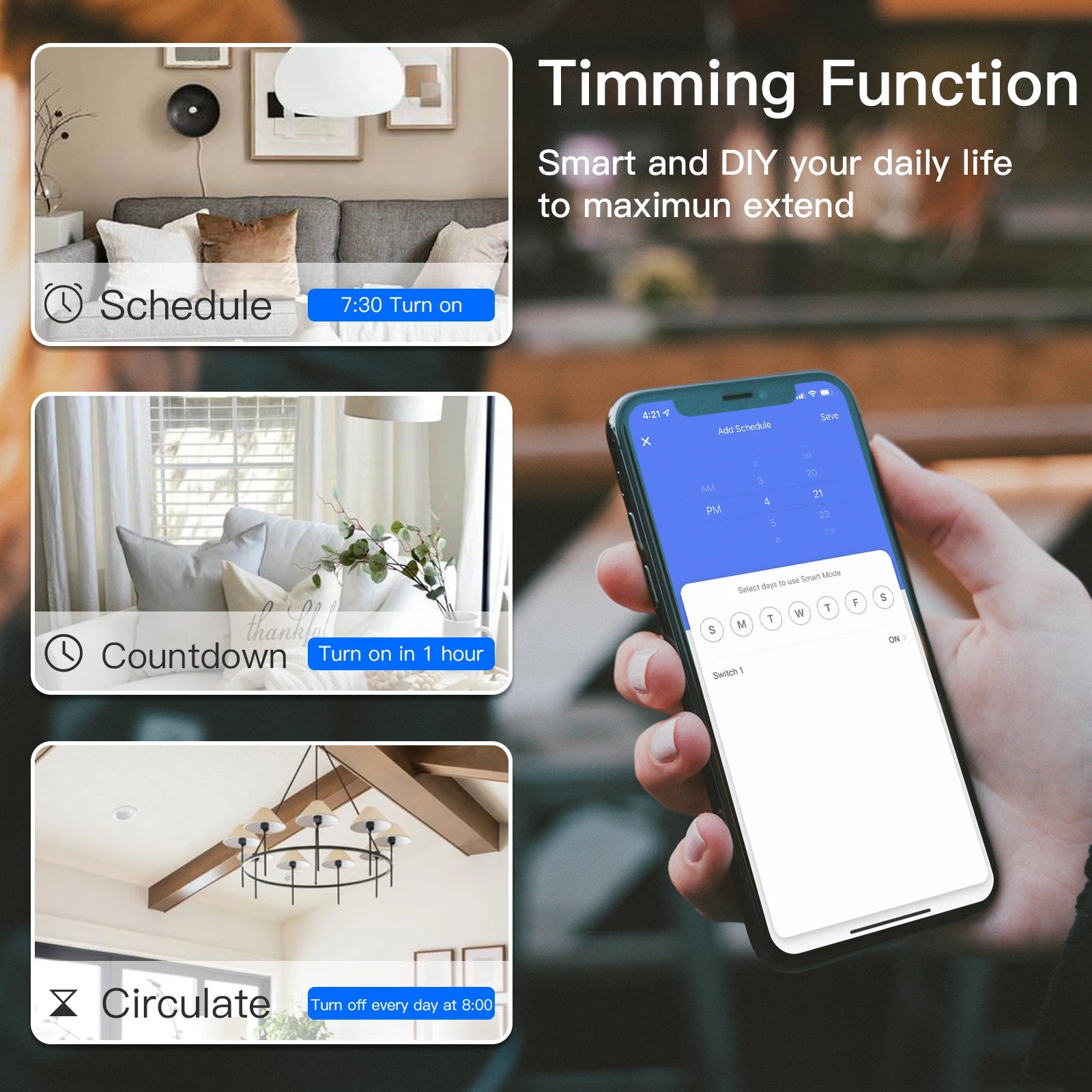 BSEED Zigbee Touch Light Switches 1-3 Gang