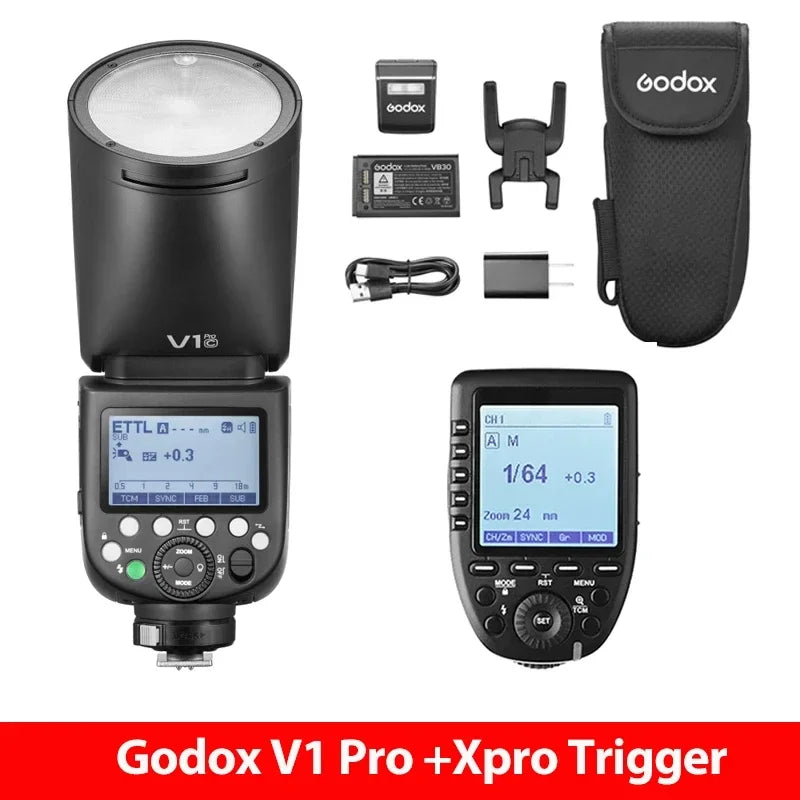Godox V1 Pro TTL Round Head Camera Flash