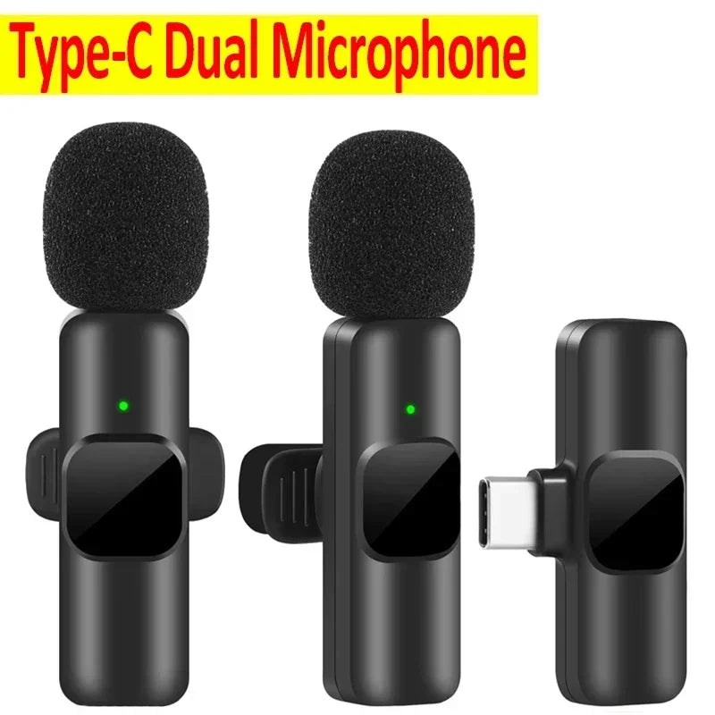 Portable Wireless Lavalier Microphone with Receiver