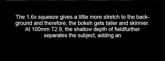 SIRUI Venus 1.6X Anamorphic Lens T2.9 – RF/E/Z/L Mount