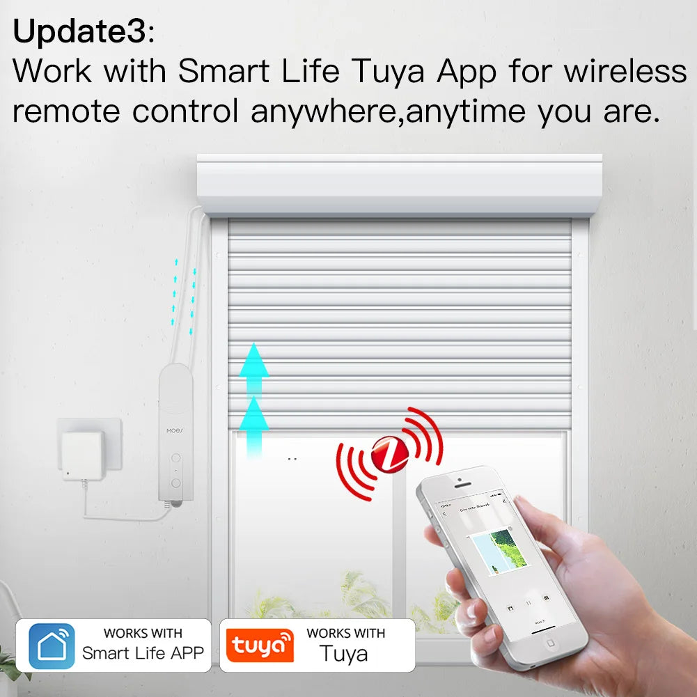 ZigBee Smart Motor for Roller Blinds – Tuya & Voice Control