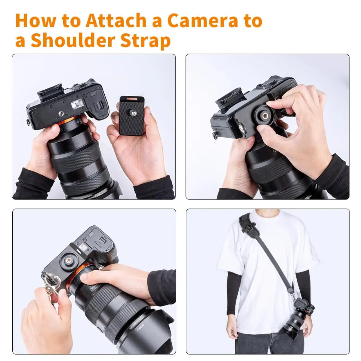 K Dual Shoulder Camera Strap – Quick Release Belt for DSLR & Camcorders