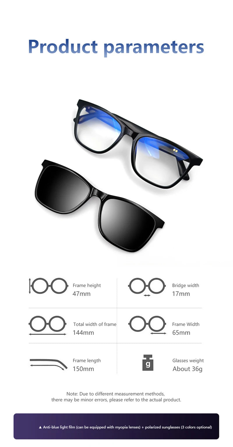 2-in-1 Magnetic Smart Polarized Sunglasses