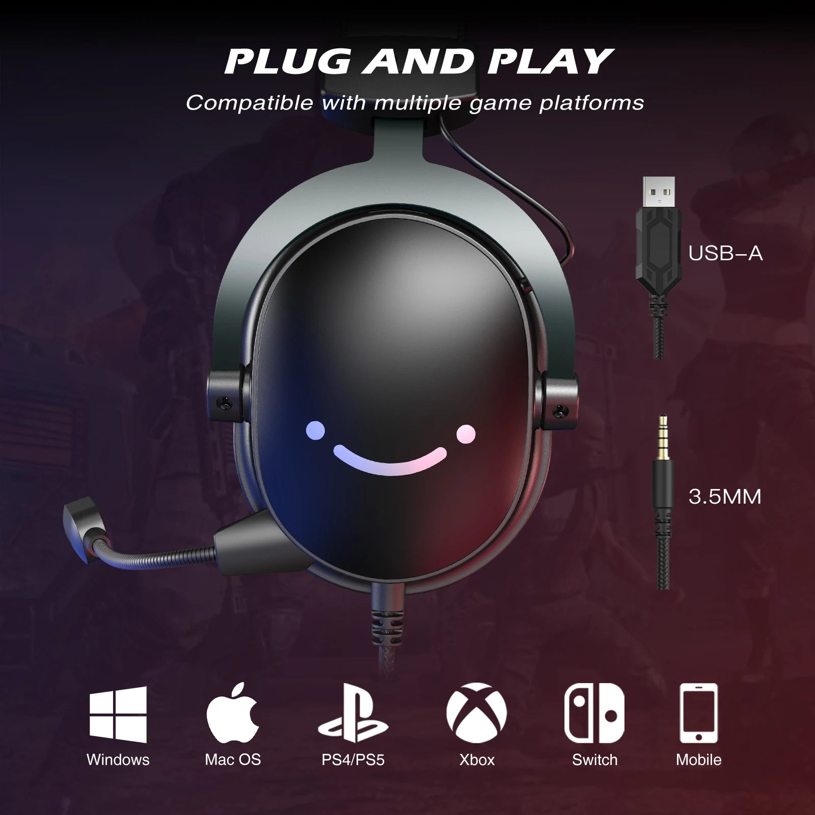 FIFINE Mixer-H9 Gaming Headset – 7.1 Surround Sound